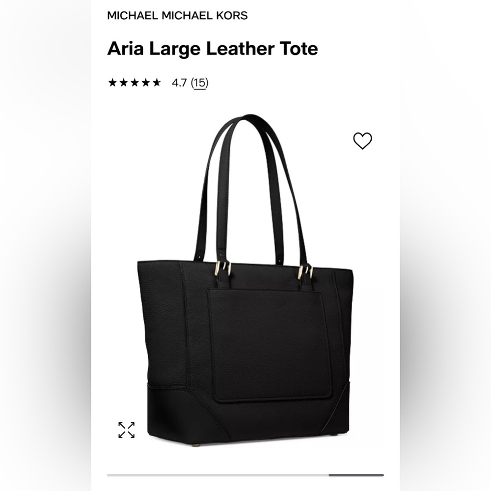 Michael Kors ARIA - Large Leather Tote Bag (Black) - BRAND NEW W/ TAGS/PACKAGING